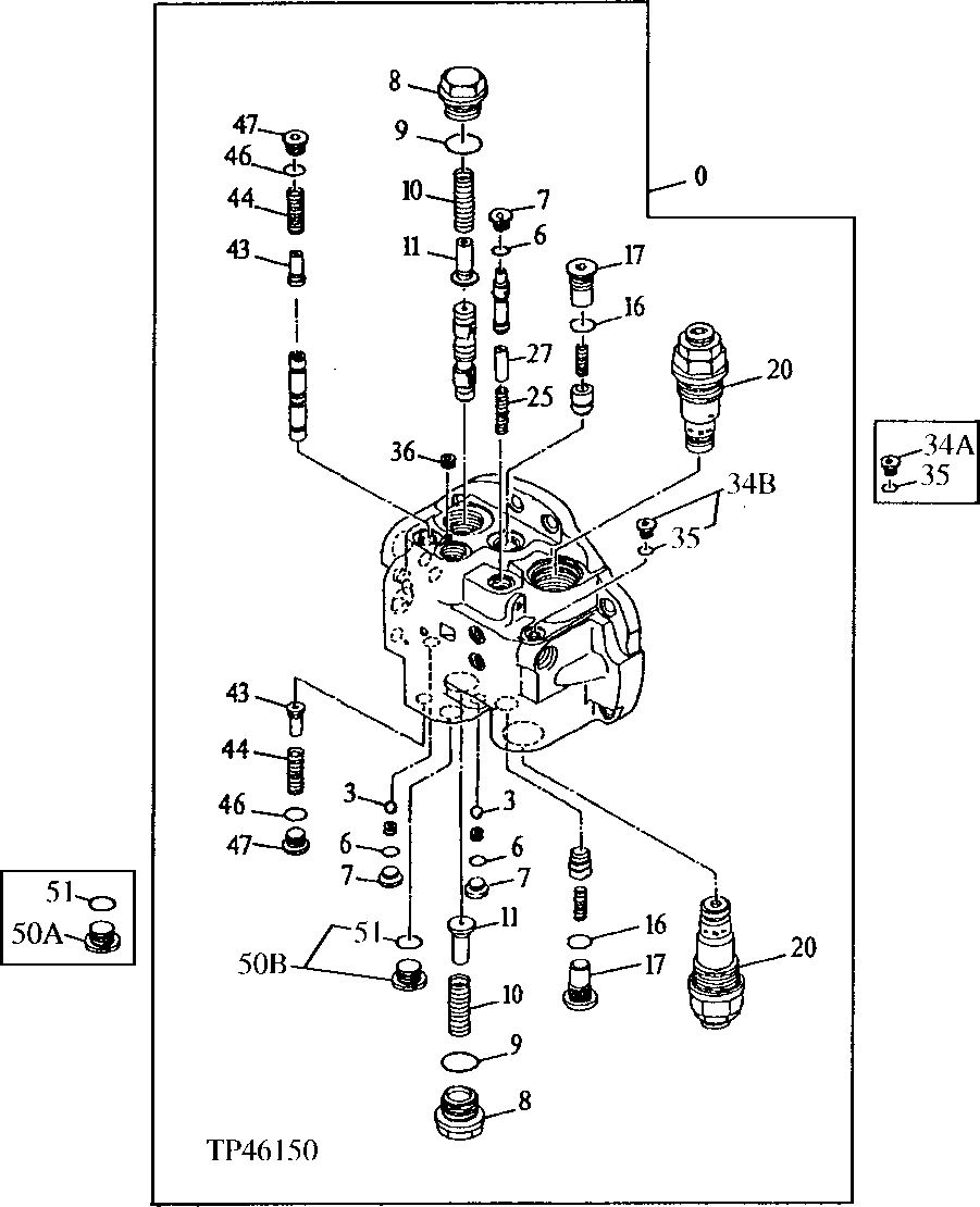 Схема запчастей John Deere 90E - 13 - Brake Valve ( - 024999) 0260 Axles, Diff. & Susp. Sys. Hyd. (Incl. Fwd)