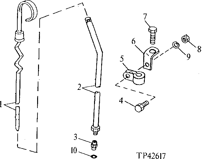 Схема запчастей John Deere 90E - 35 - Engine Oil Dipstick 0407 Engine Oiling System 4045TT009 4045TT009