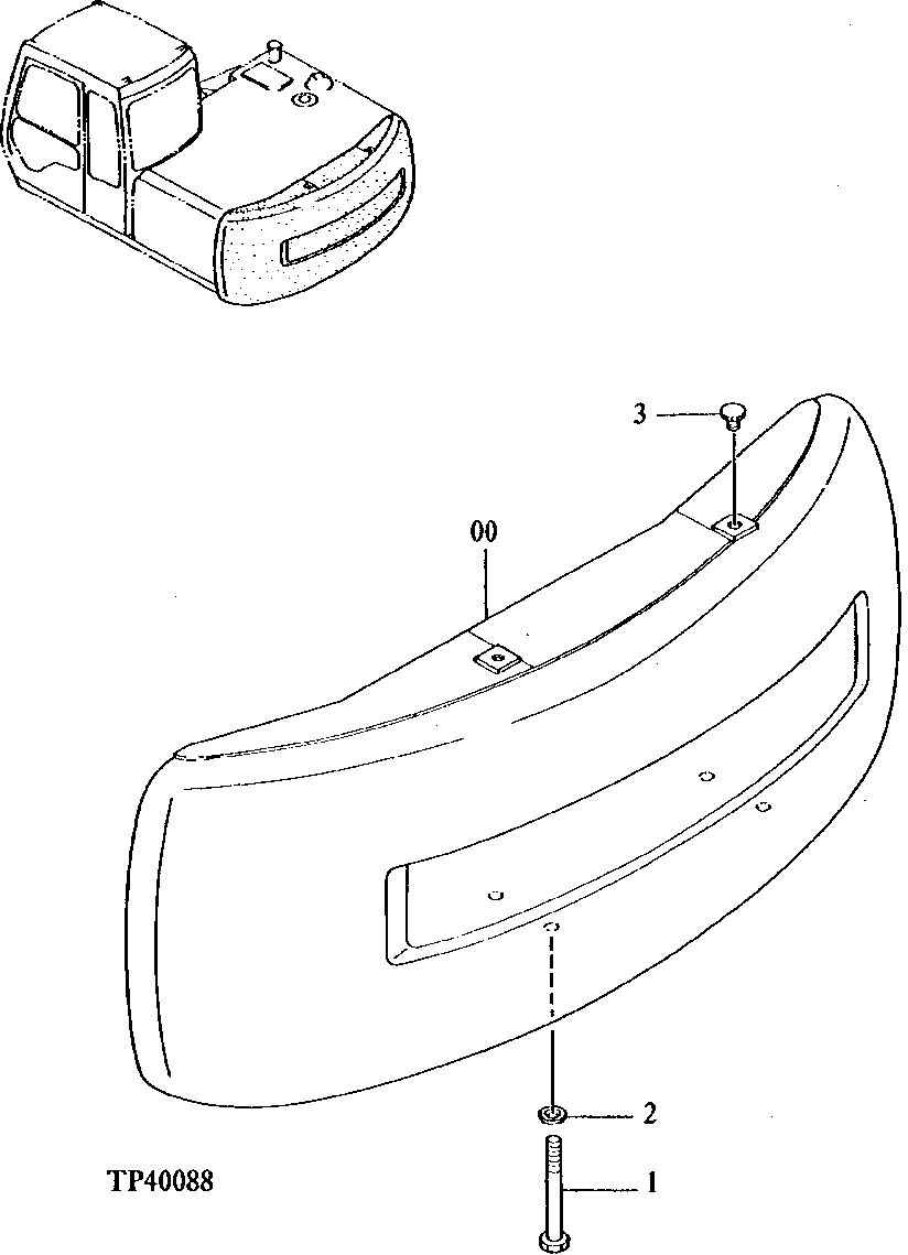 Схема запчастей John Deere 90E - 102 - Counterweight 1740 Frame Installation