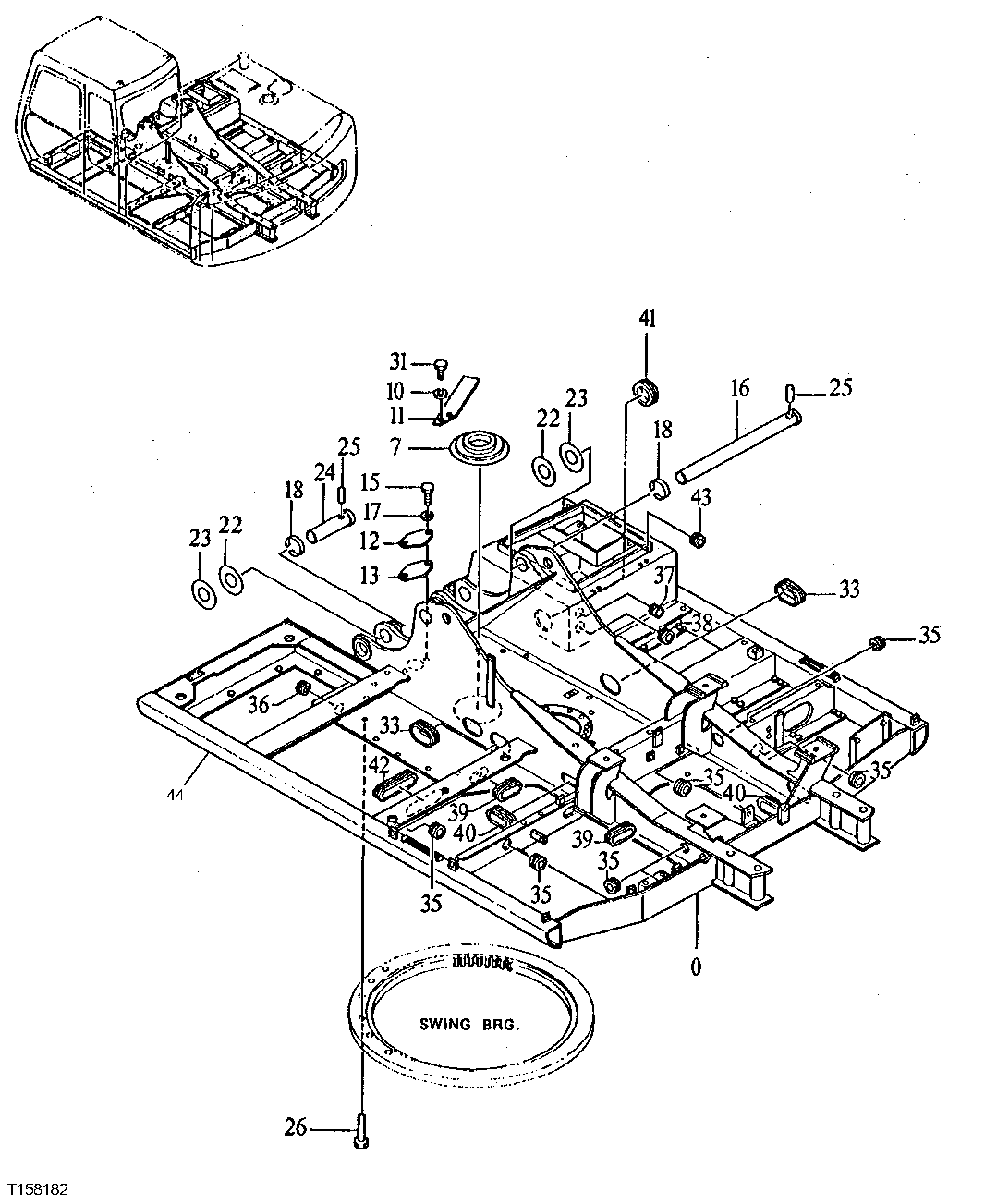 Схема запчастей John Deere 90E - 106 - Main Frame ( - 024999) 1740 Frame Installation