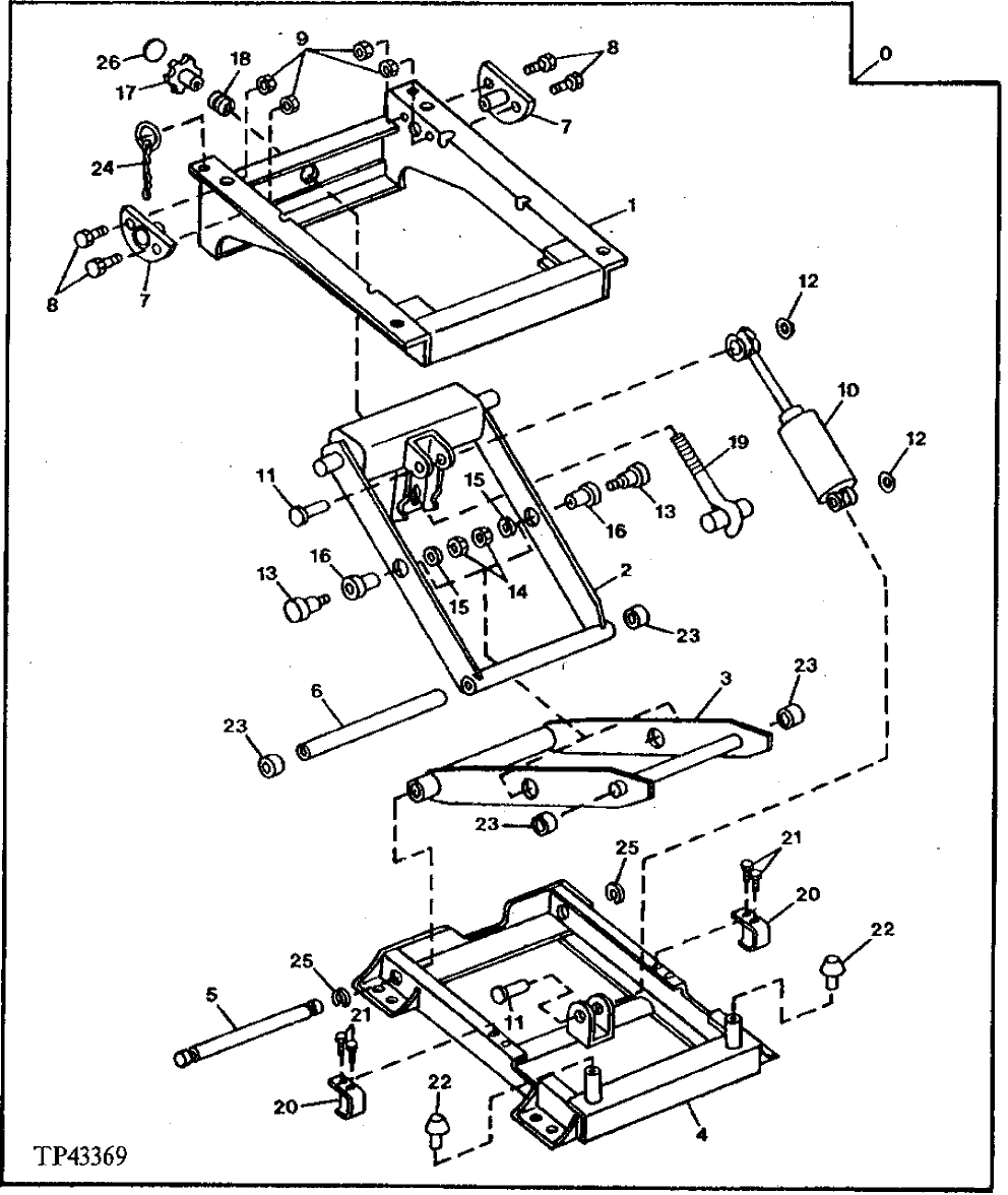 Схема запчастей John Deere 90E - 135 - Seat Suspension ( - 024999) 1821 Seat And Seat Belts