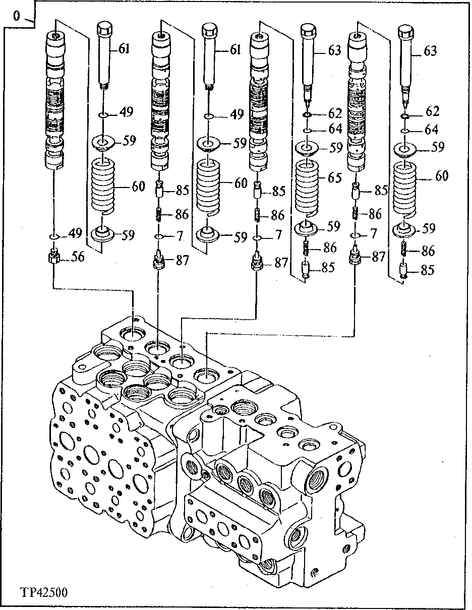 Схема запчастей John Deere 90E - 182 - Control Valve 2160 Vehicle Hydraulics