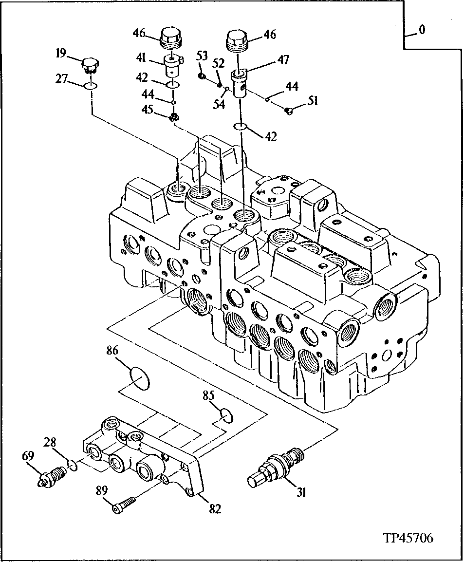 Схема запчастей John Deere 90E - 185 - Control Valve 2160 Vehicle Hydraulics