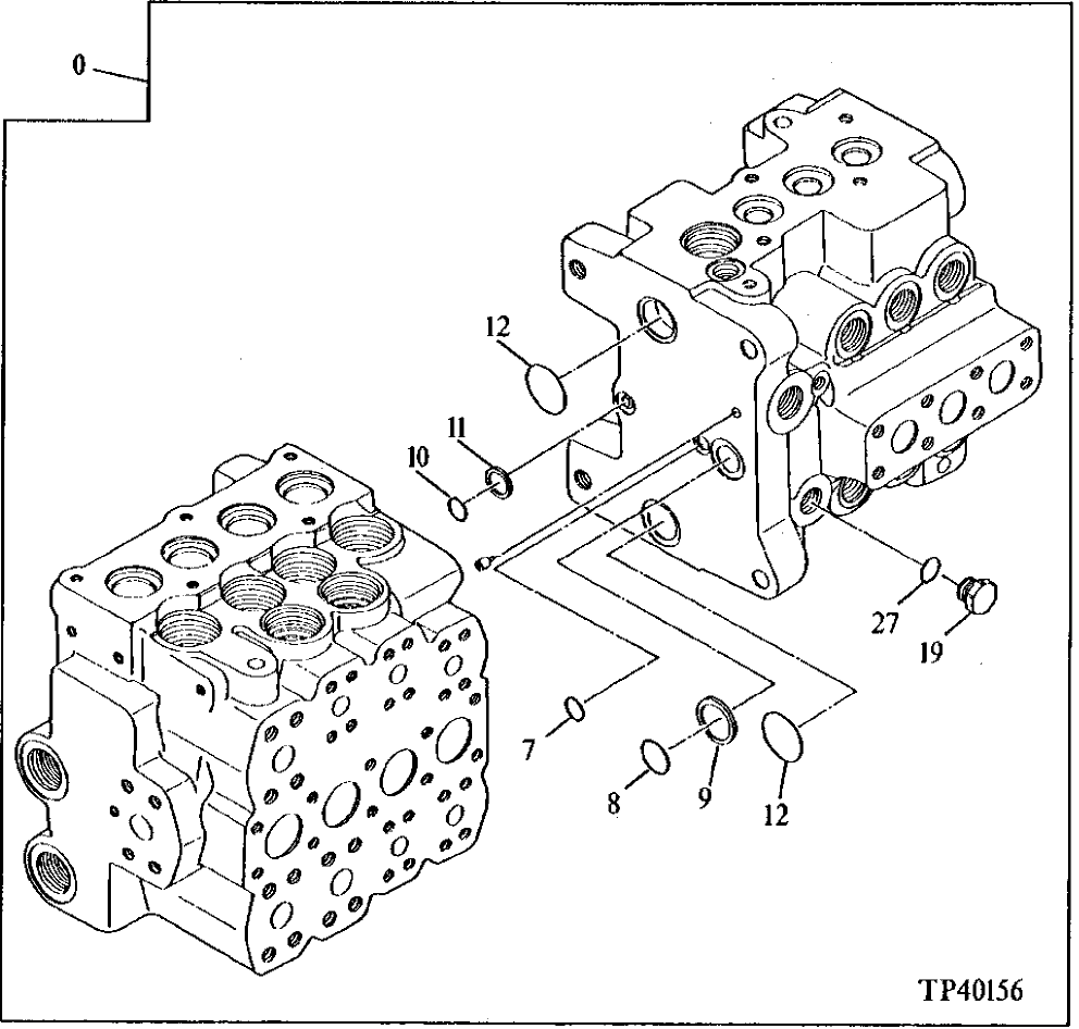 Схема запчастей John Deere 90E - 186 - Control Valve 2160 Vehicle Hydraulics