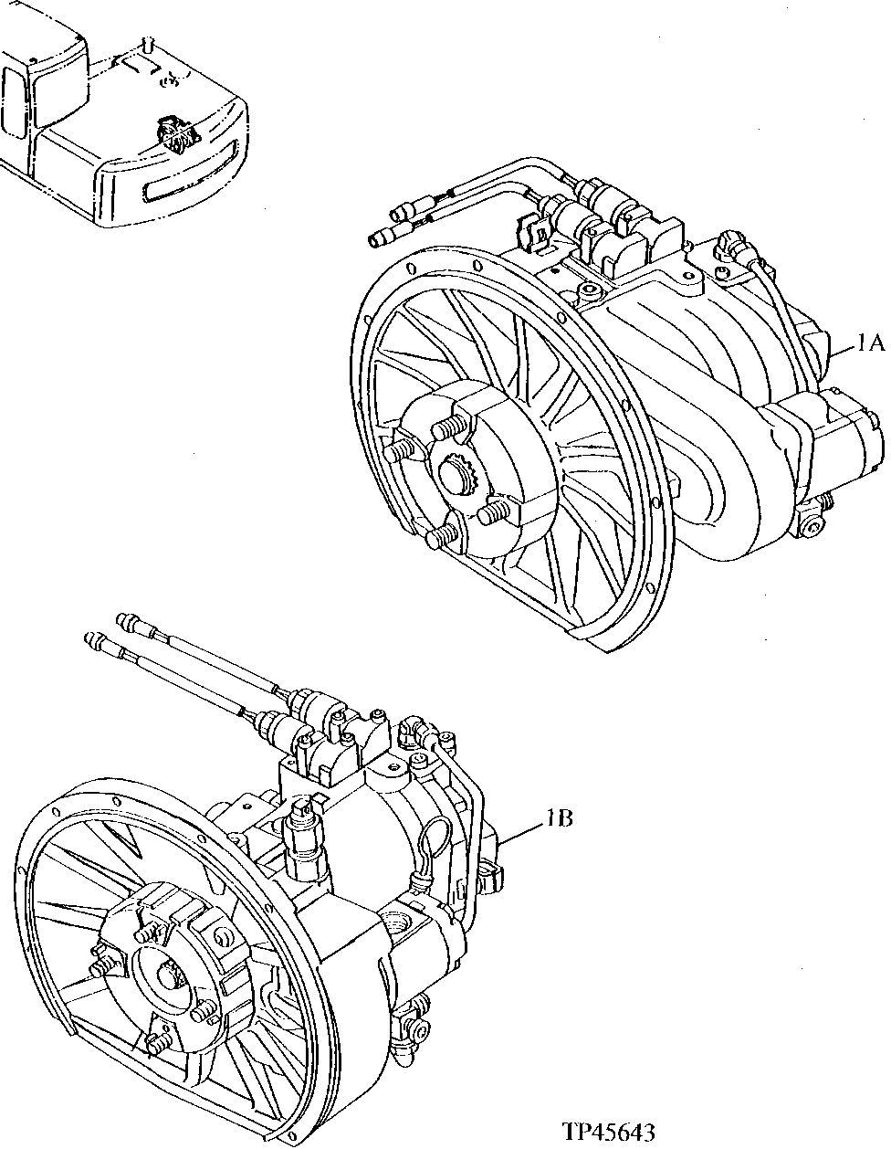 Схема запчастей John Deere 90E - 165 - Main Hydraulic Pump 2160 Vehicle Hydraulics