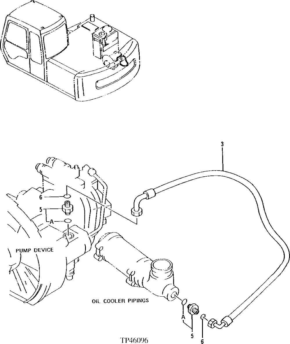 Схема запчастей John Deere 90E - 174 - Oil Cooler Lines (025000 - ) 2160 Vehicle Hydraulics