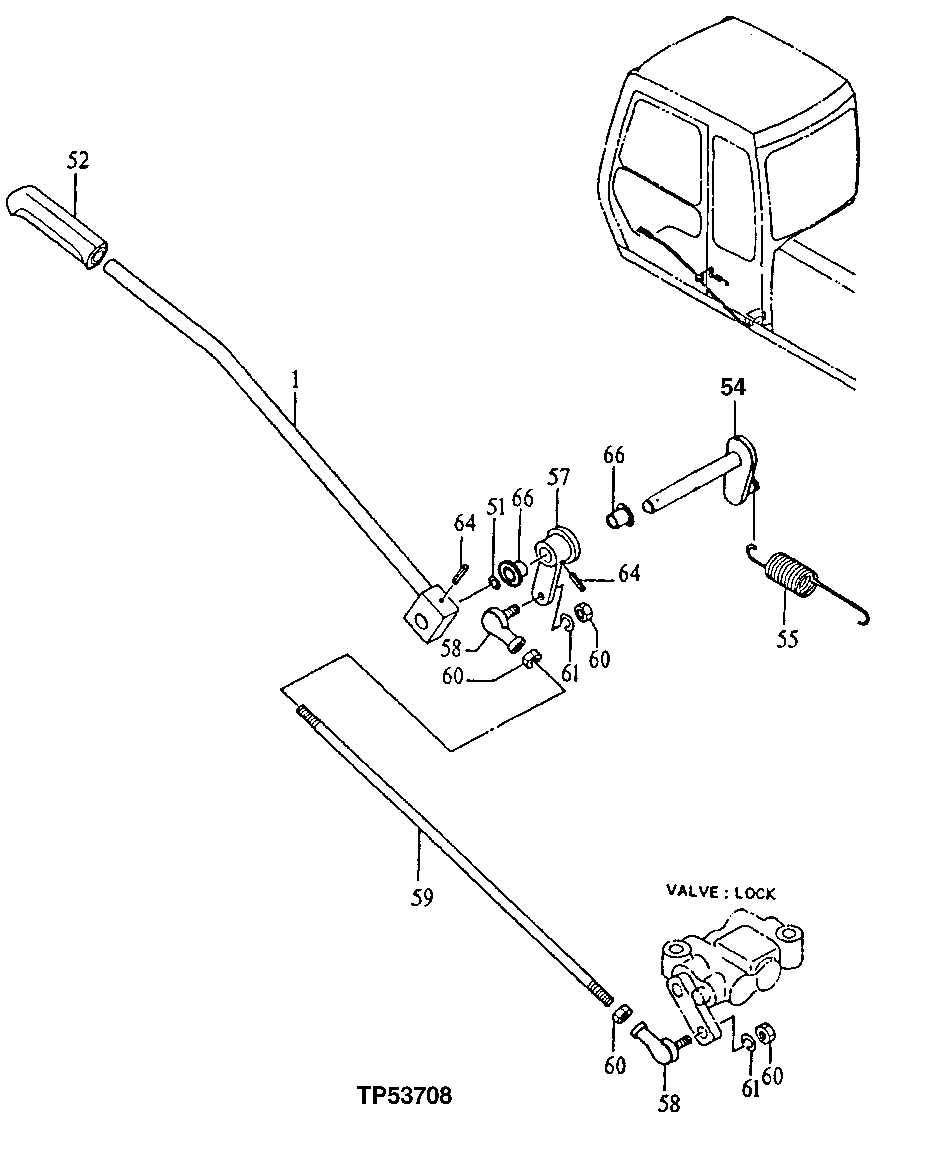 Схема запчастей John Deere 90E - 211 - Pilot Shutoff Valve Components (025690 - ) 3315 Controls Linkage