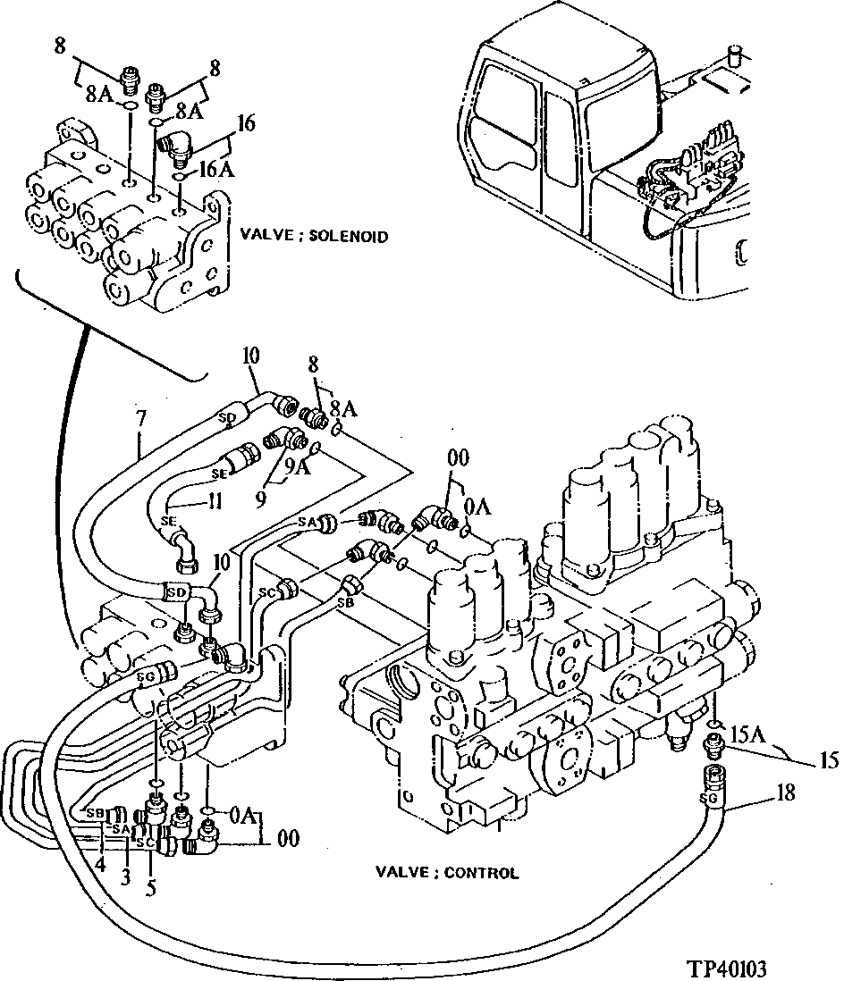 Схема запчастей John Deere 90E - 227 - Pilot Lines 3360 Hydraulic System