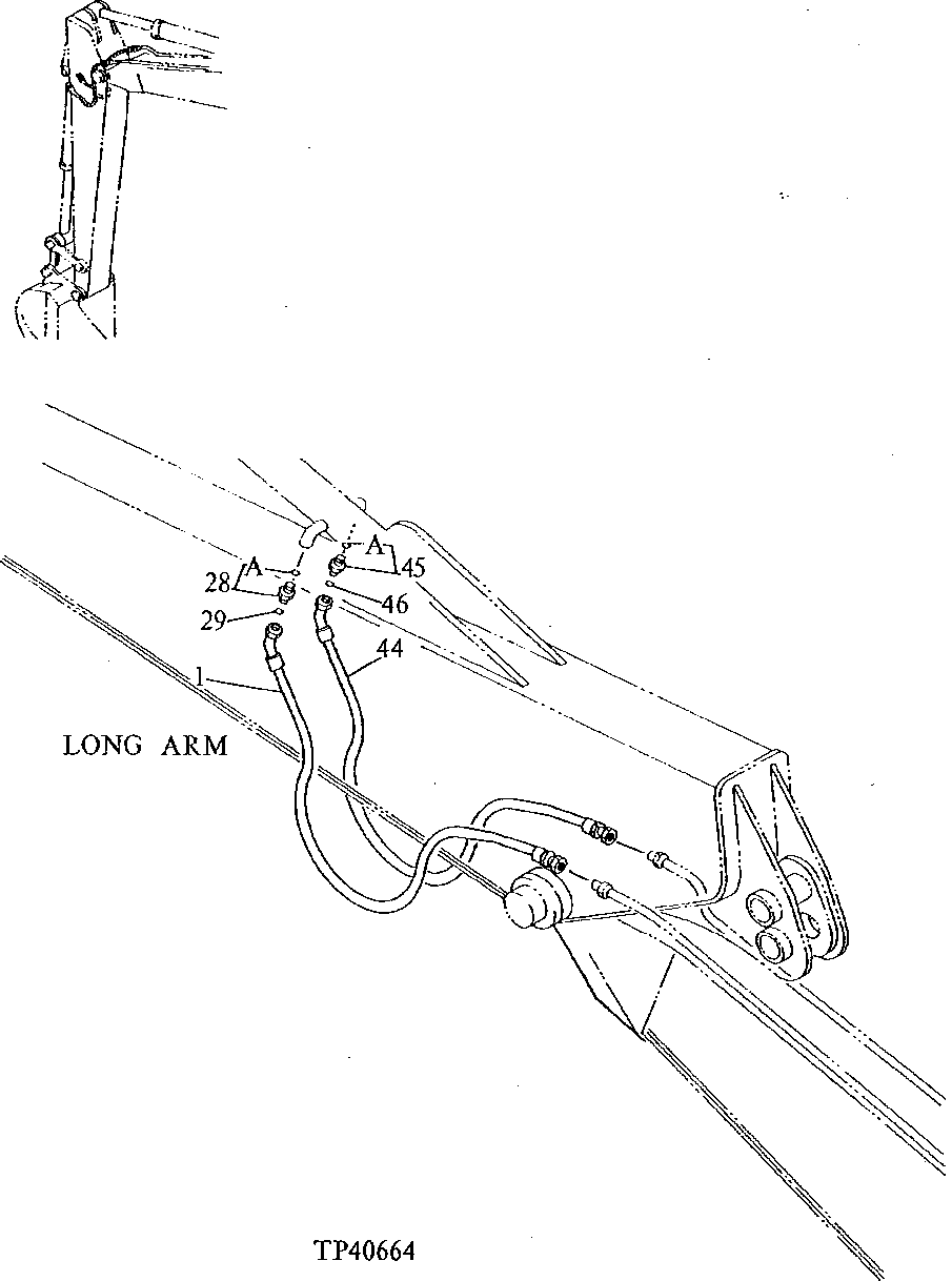 Схема запчастей John Deere 90E - 240 - Arm High Flow Auxiliary Lines (3.01m) 3360 Hydraulic System