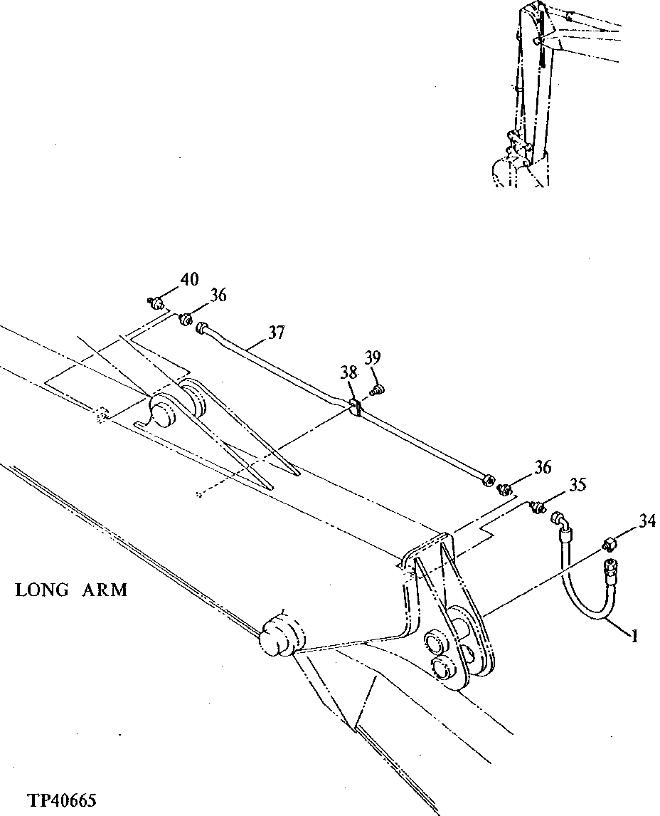 Схема запчастей John Deere 90E - 241 - Lubricate Lines (Long Arm) 3360 Hydraulic System