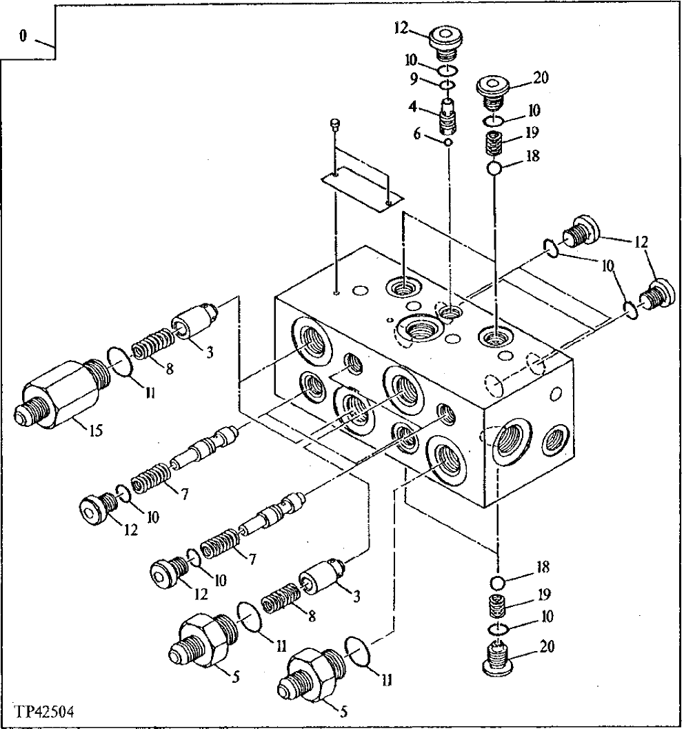 Схема запчастей John Deere 90E - 244 - Flow Control Valve 3360 Hydraulic System