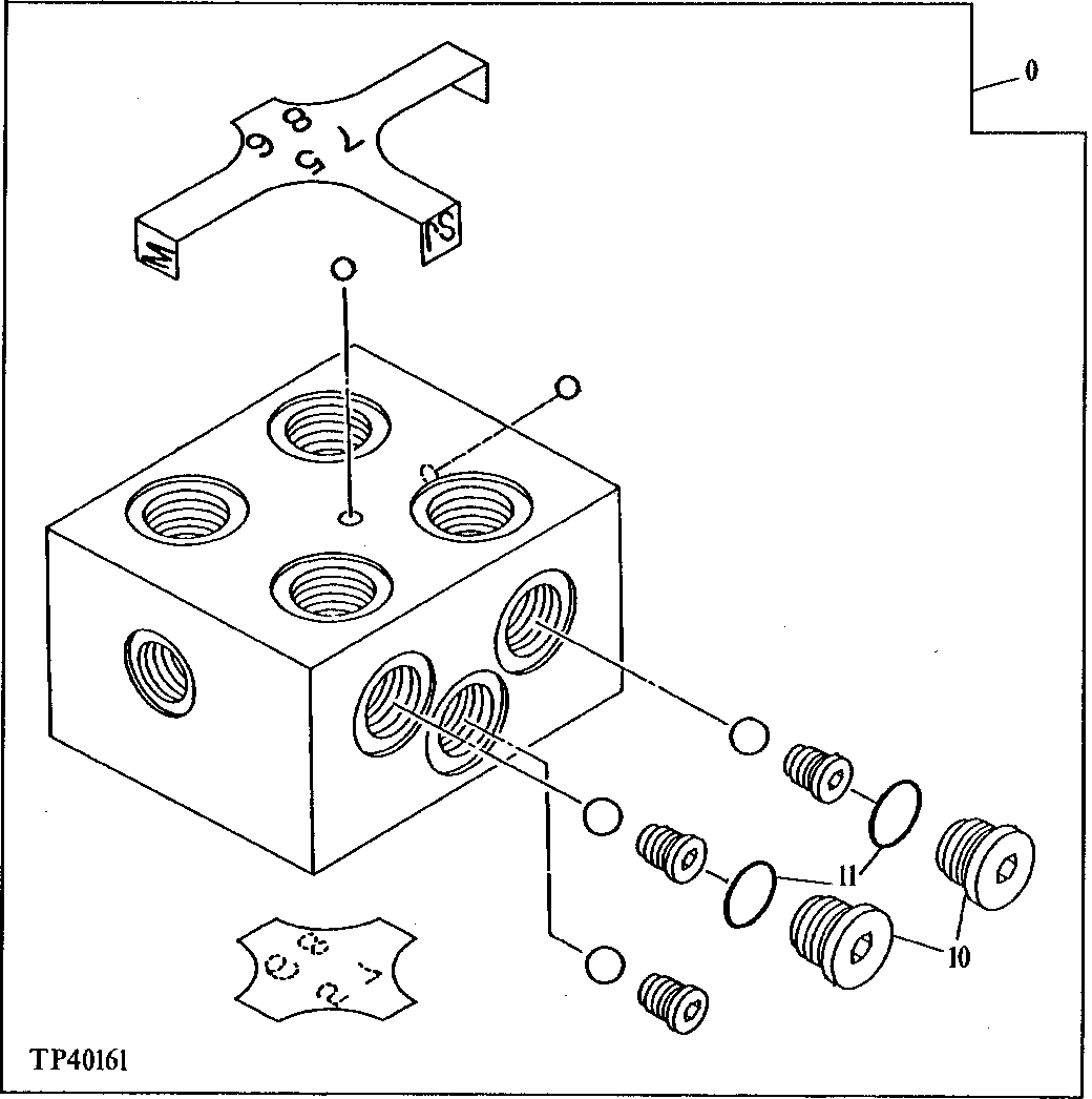 Схема запчастей John Deere 90E - 245 - Shuttle Valve 3360 Hydraulic System