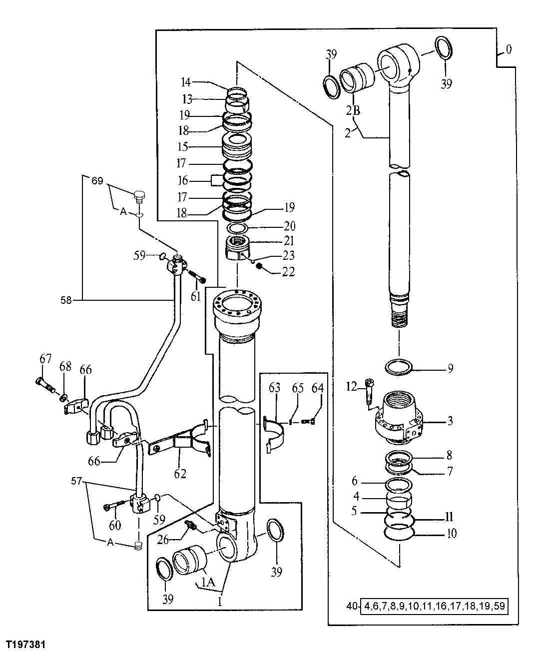 Схема запчастей John Deere 90E - 248 - Right Boom Cylinder 3360 Hydraulic System