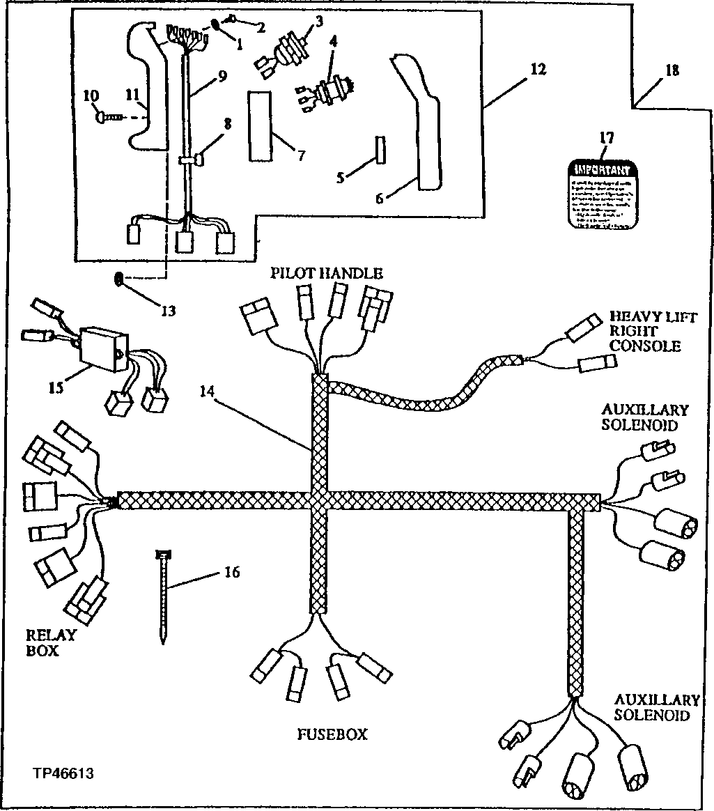 Схема запчастей John Deere 90E - 253 - Dual Auxiliary Controller Components 3360 Hydraulic System