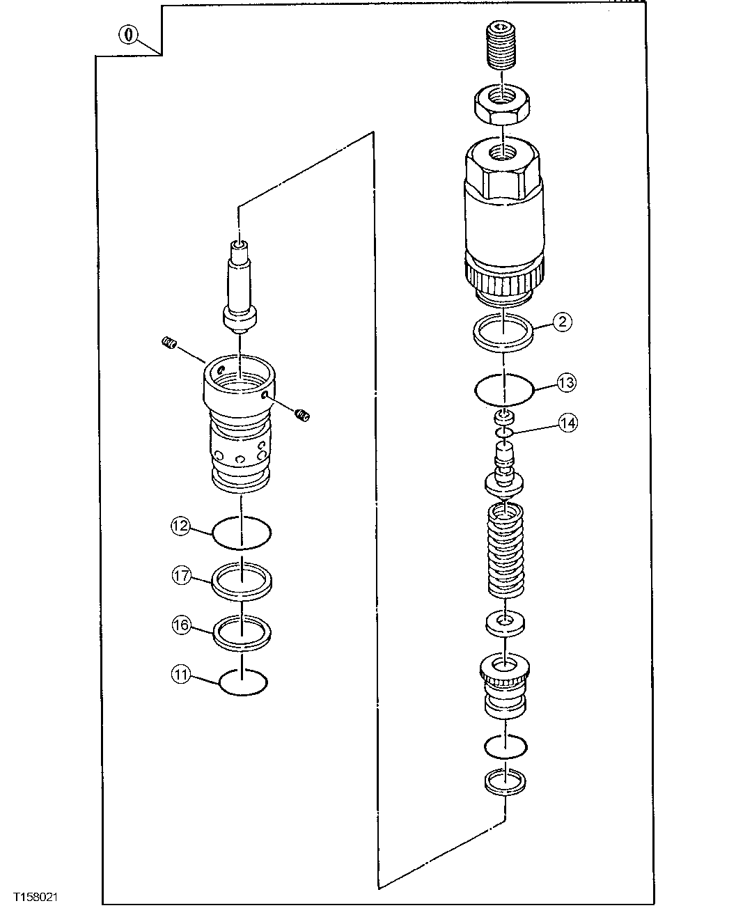 Схема запчастей John Deere 90E - 275 - Swing Motor (Relief Valve) 4360 Hydraulics