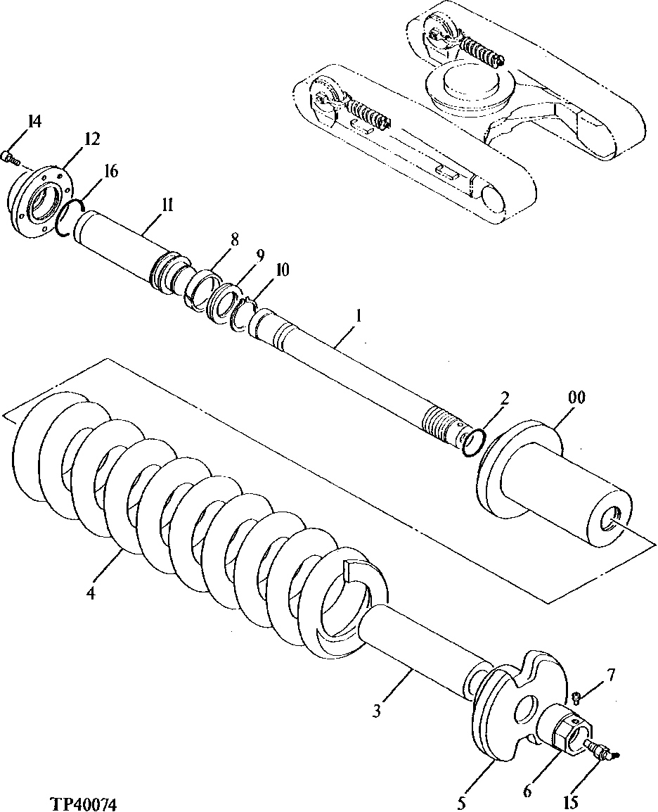 Схема запчастей John Deere 90ELC - 3 - Adjuster 0130 TRACK SYSTEM