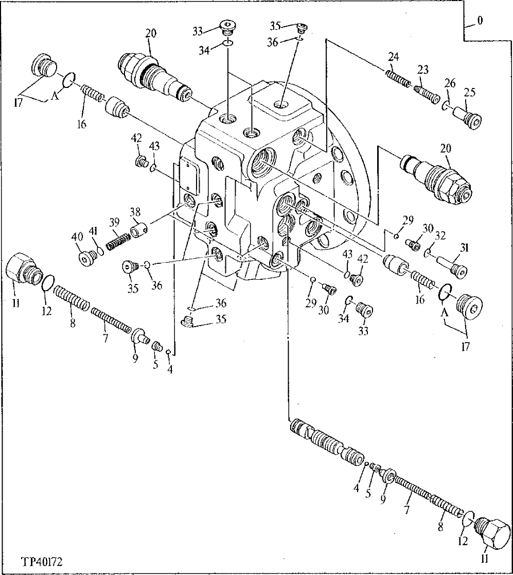 Схема запчастей John Deere 90ELC - 13 - Brake Valve ( - 014999) 0260 HYDRAULIC SYSTEM