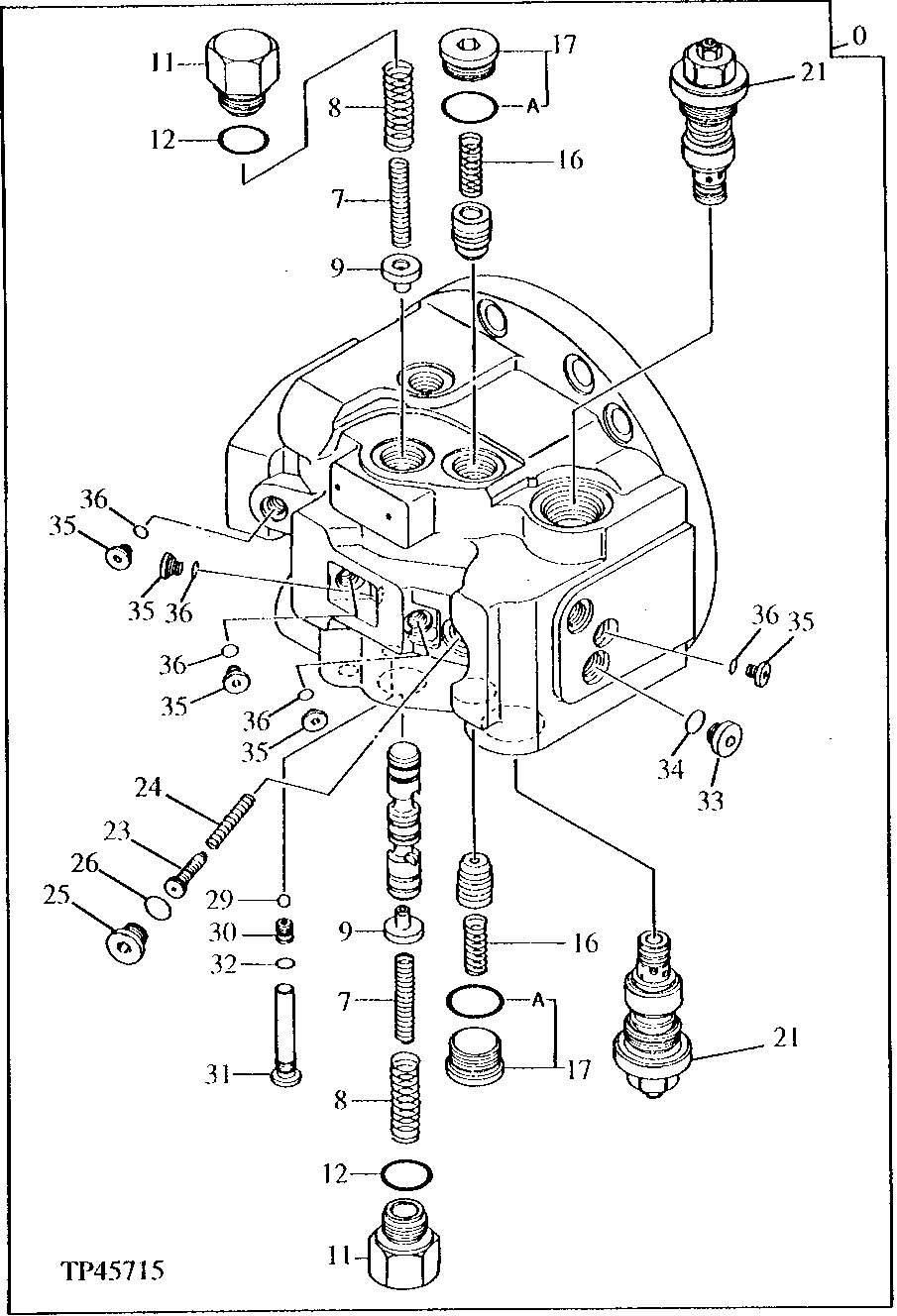 Схема запчастей John Deere 90ELC - 14 - Brake Valve (015000 - ) 0260 HYDRAULIC SYSTEM