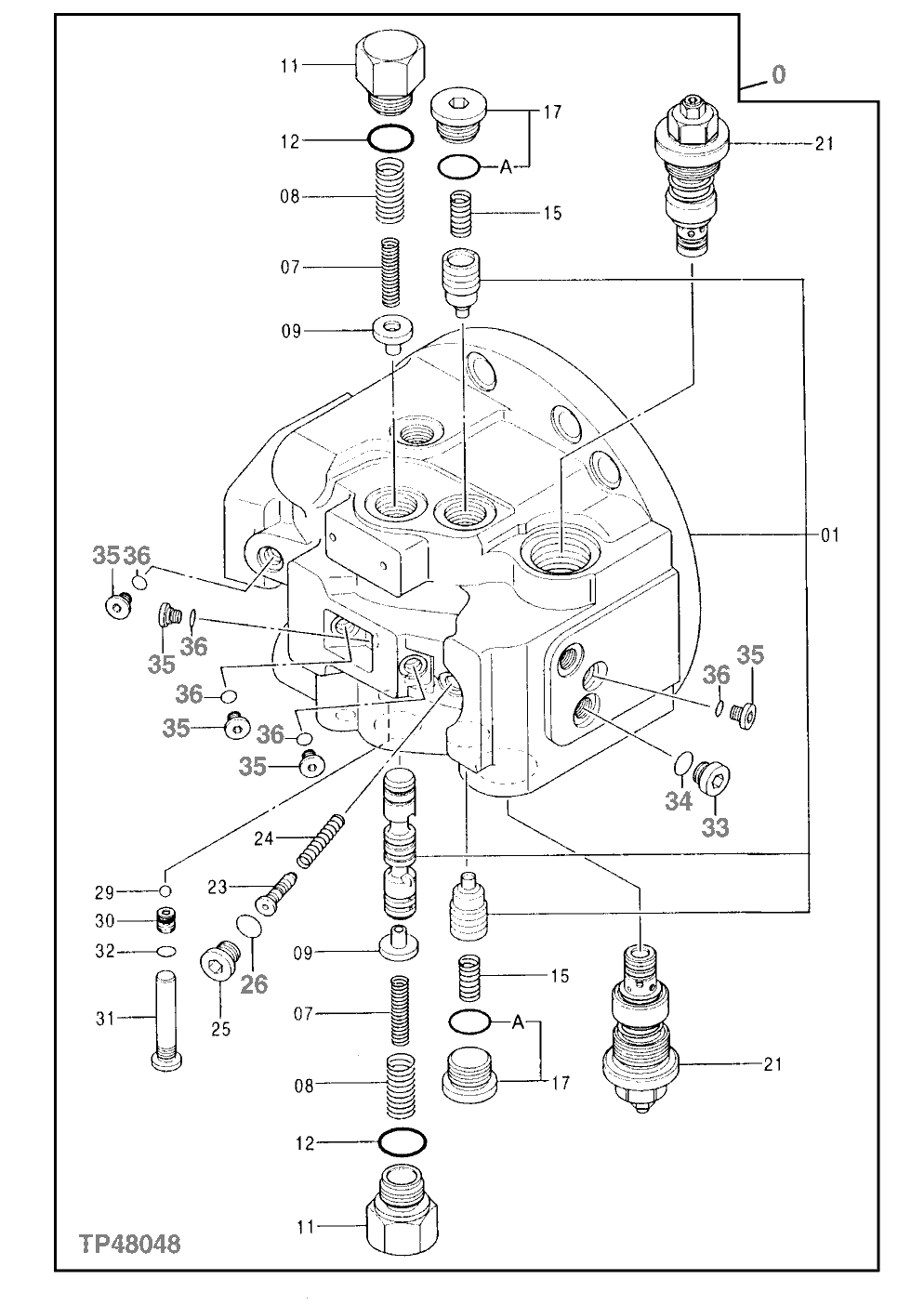 Схема запчастей John Deere 90ELC - 15 - Brake Valve (015000 - ) 0260 HYDRAULIC SYSTEM