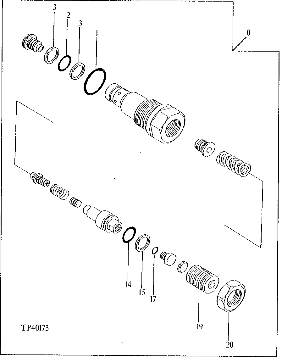 Схема запчастей John Deere 90ELC - 16 - Relief Valve ( - 014999) 0260 HYDRAULIC SYSTEM