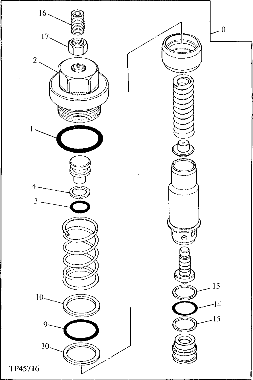 Схема запчастей John Deere 90ELC - 17 - Relief Valve (015000 - ) 0260 HYDRAULIC SYSTEM