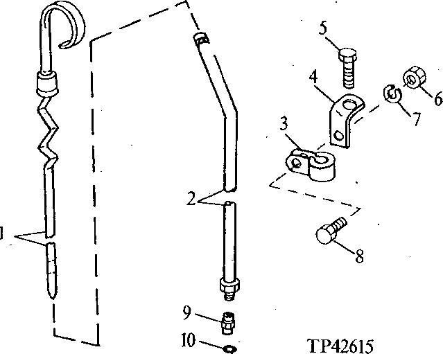 Схема запчастей John Deere 90ELC - 32 - Engine Oil Dipstick 0407 OILING SYSTEM 6068TT005 6068TT005