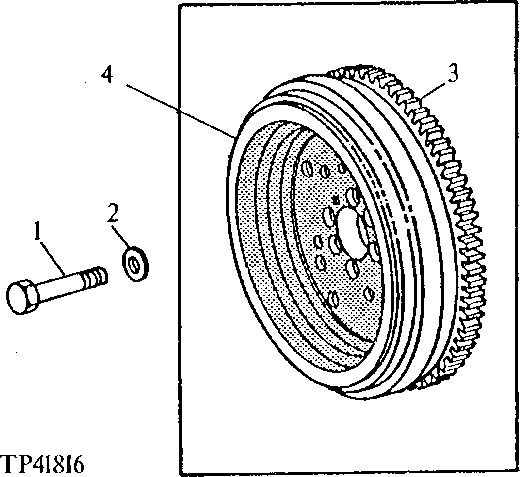 Схема запчастей John Deere 90ELC - 59 - Flywheel 0433 FLYWHEEL HOUSING AND FASTENINGS 6068TT005 6068TT005