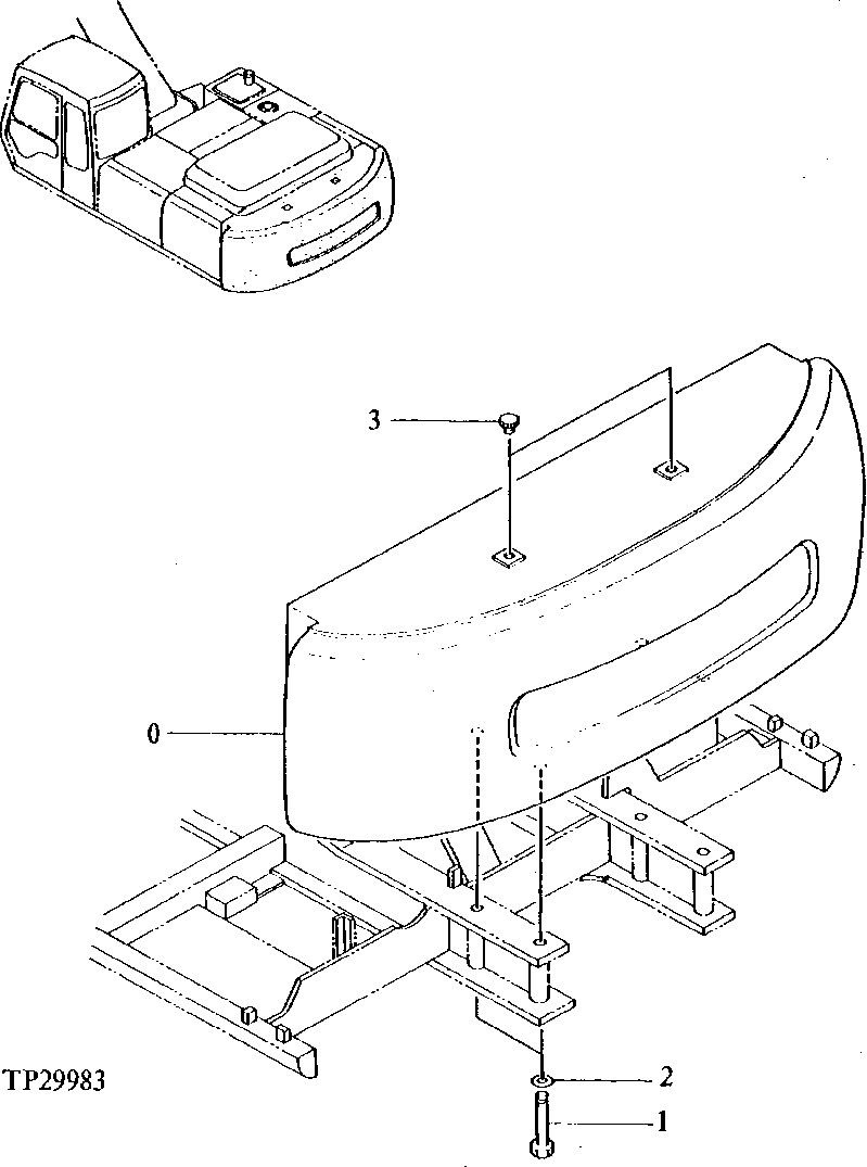 Схема запчастей John Deere 90ELC - 105 - Counterweight 1740 Frame Installation