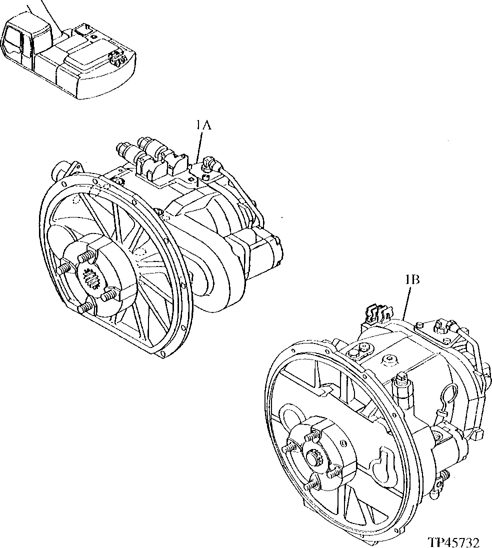 Схема запчастей John Deere 90ELC - 166 - Pump 2160 HYDRAULIC SYSTEM