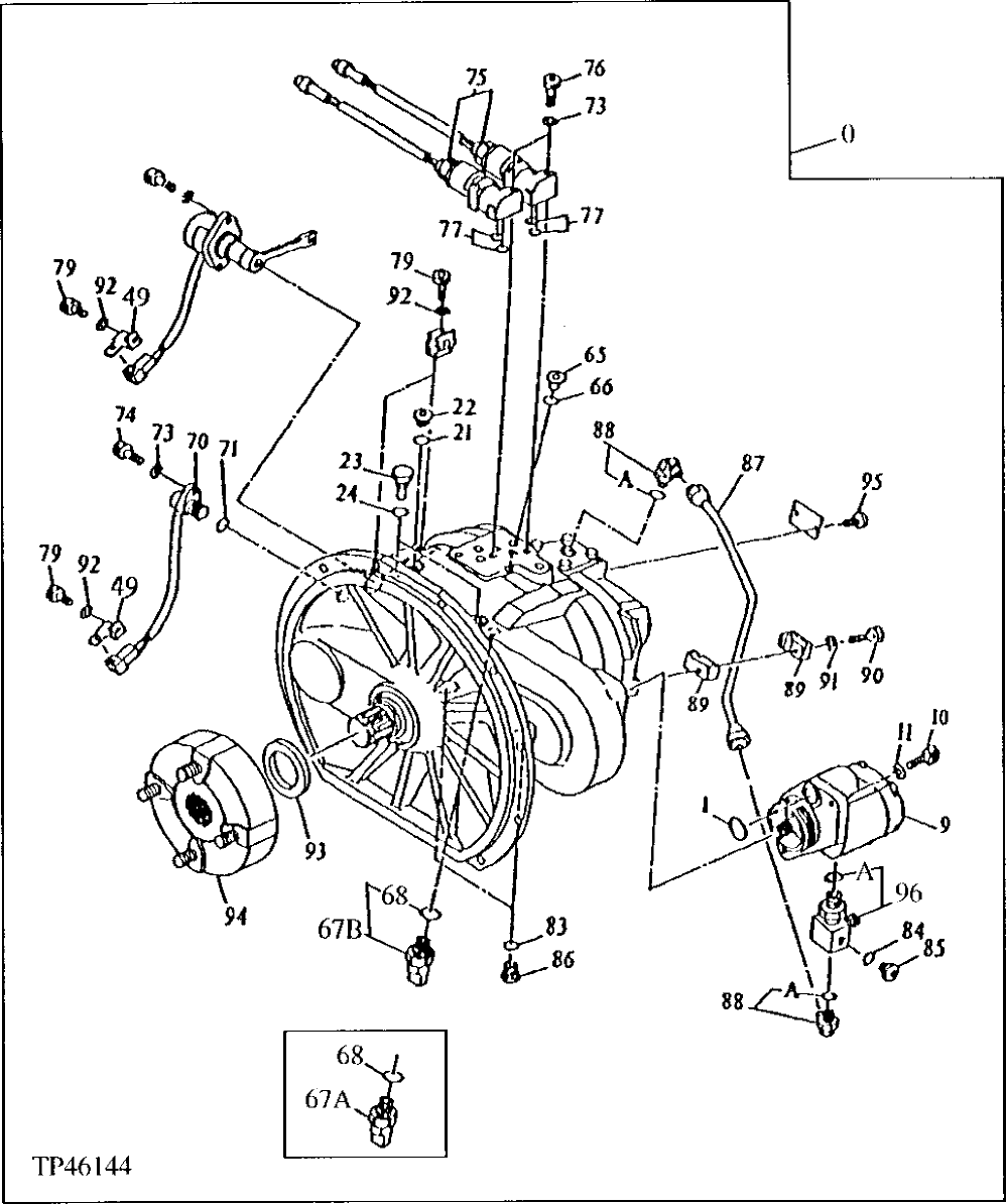 Схема запчастей John Deere 90ELC - 167 - Main Hydraulic Pump ( - 014999) 2160 HYDRAULIC SYSTEM