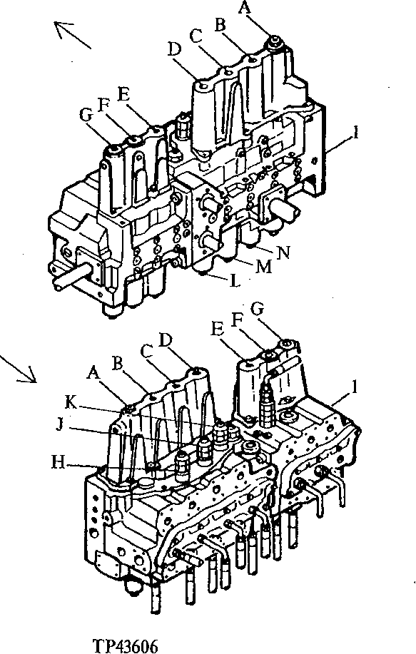 Схема запчастей John Deere 90ELC - 182 - Control Valve 2160 HYDRAULIC SYSTEM