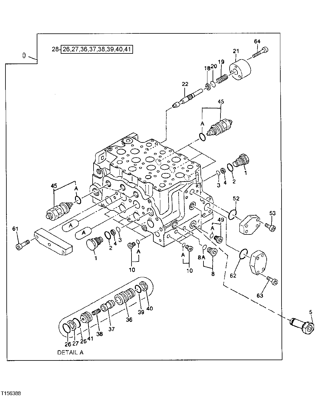 Схема запчастей John Deere 90ELC - 184 - Control Valve 2160 HYDRAULIC SYSTEM