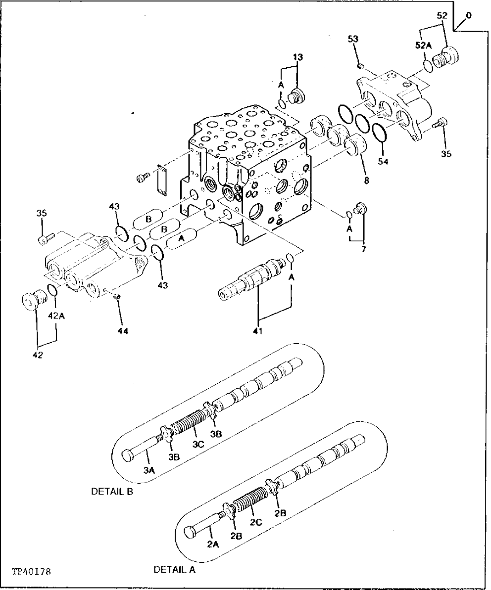 Схема запчастей John Deere 90ELC - 187 - Control Valve ( - 014999) 2160 HYDRAULIC SYSTEM