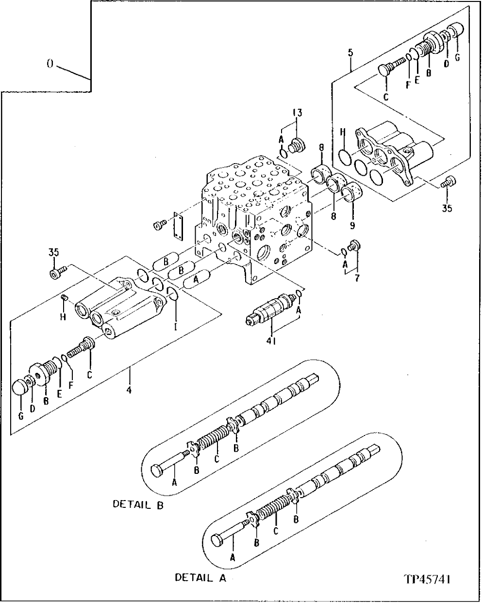 Схема запчастей John Deere 90ELC - 188 - Control Valve (015000 - ) 2160 HYDRAULIC SYSTEM