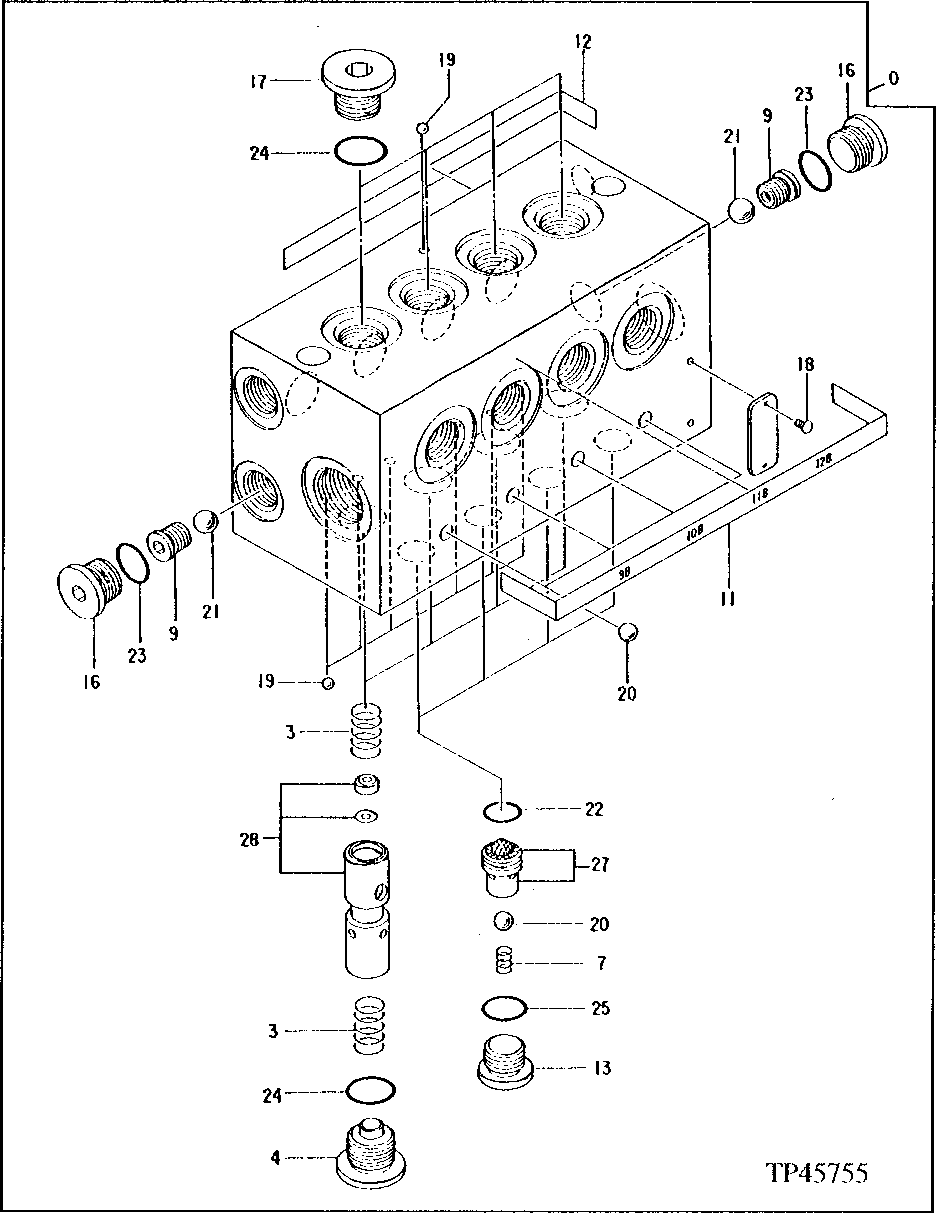 Схема запчастей John Deere 90ELC - 271 - Flow Control Valve (015000 - ) 3360 HYDRAULIC SYSTEM