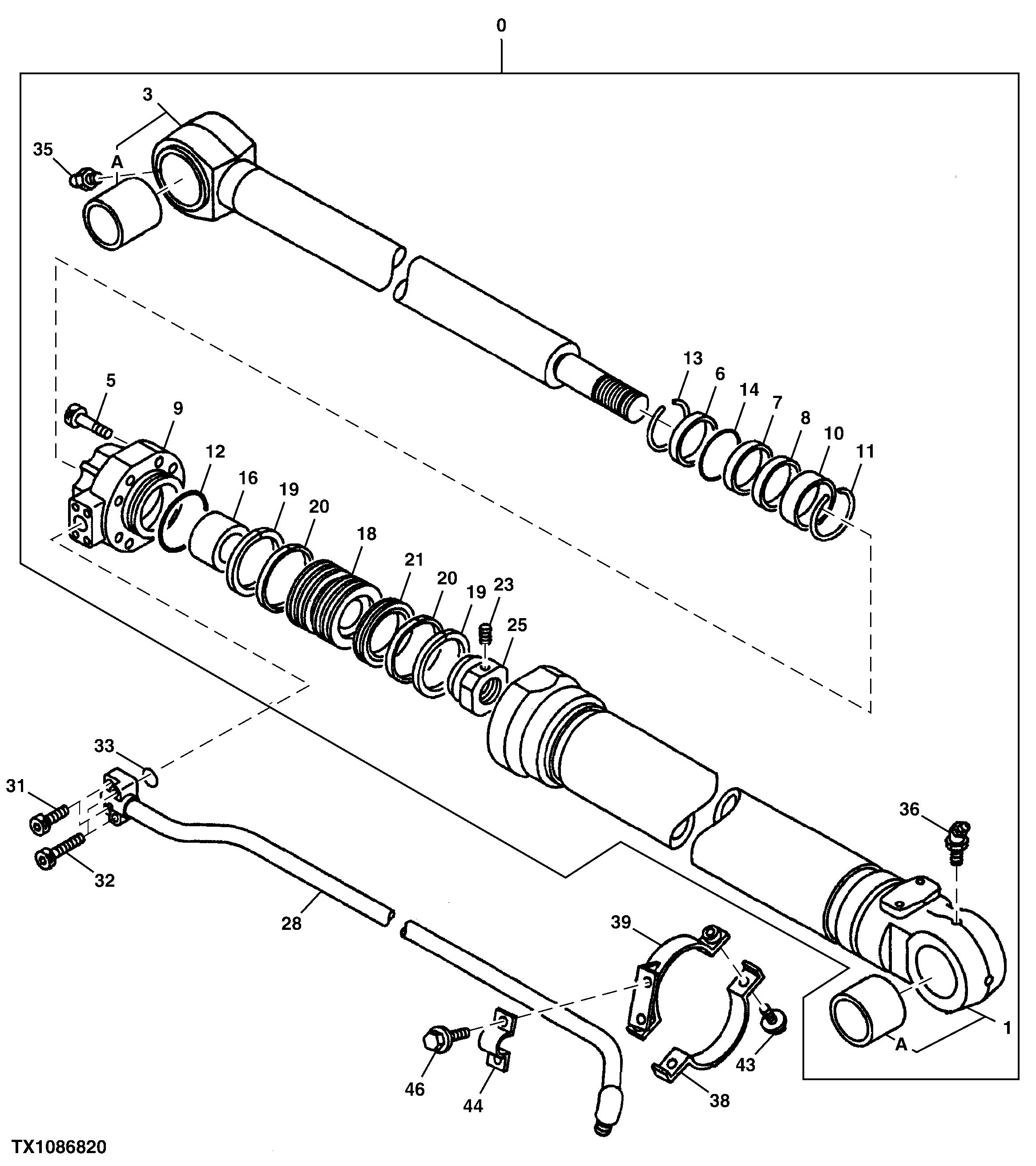 Схема запчастей John Deere 90ELC - 280 - Replacement Bucket Cylinder 3360 HYDRAULIC SYSTEM