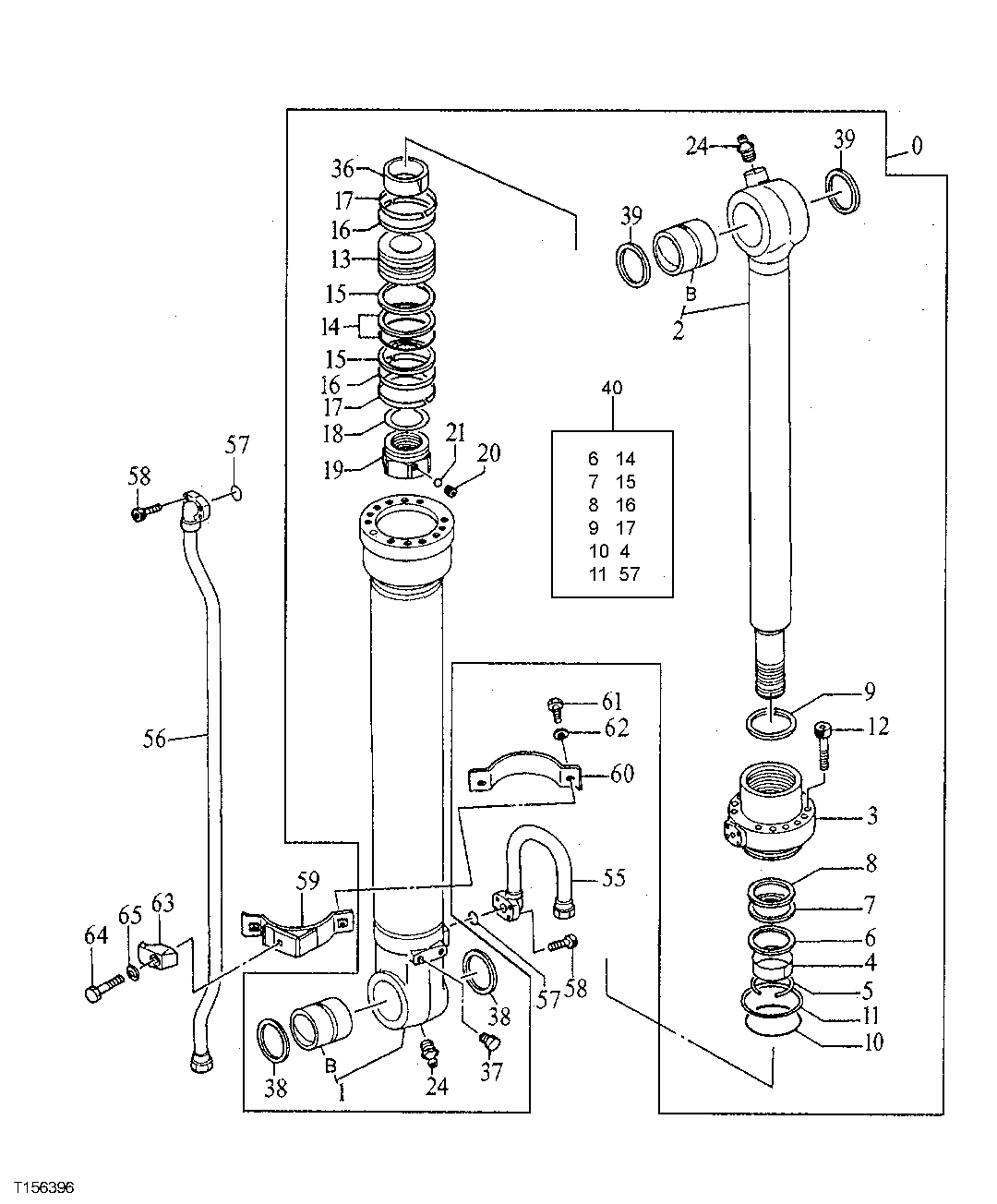 Схема запчастей John Deere 90ELC - 281 - Bucket Cylinder 3360 HYDRAULIC SYSTEM