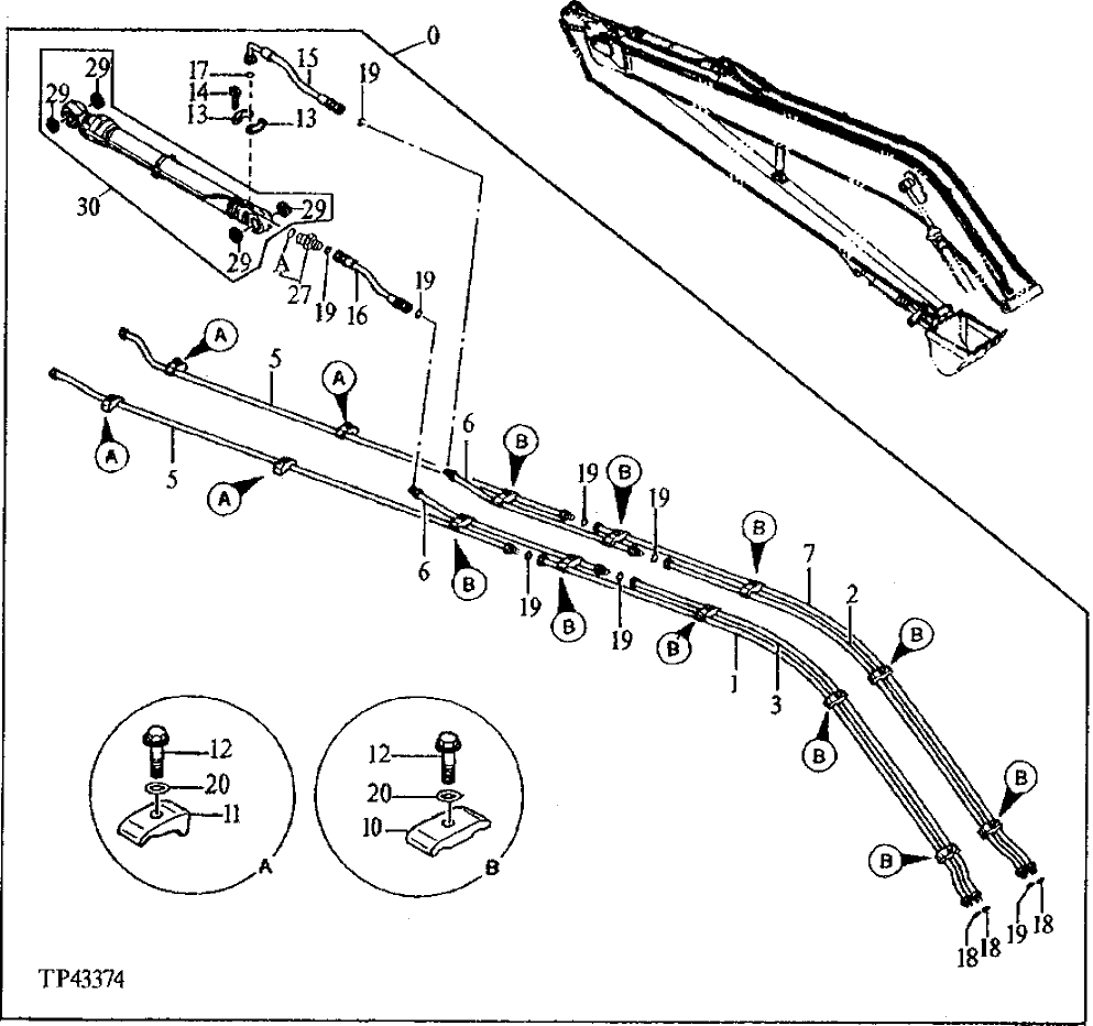 Схема запчастей John Deere 90ELC - 285 - SUPER LONG FRONT 3360 HYDRAULIC SYSTEM