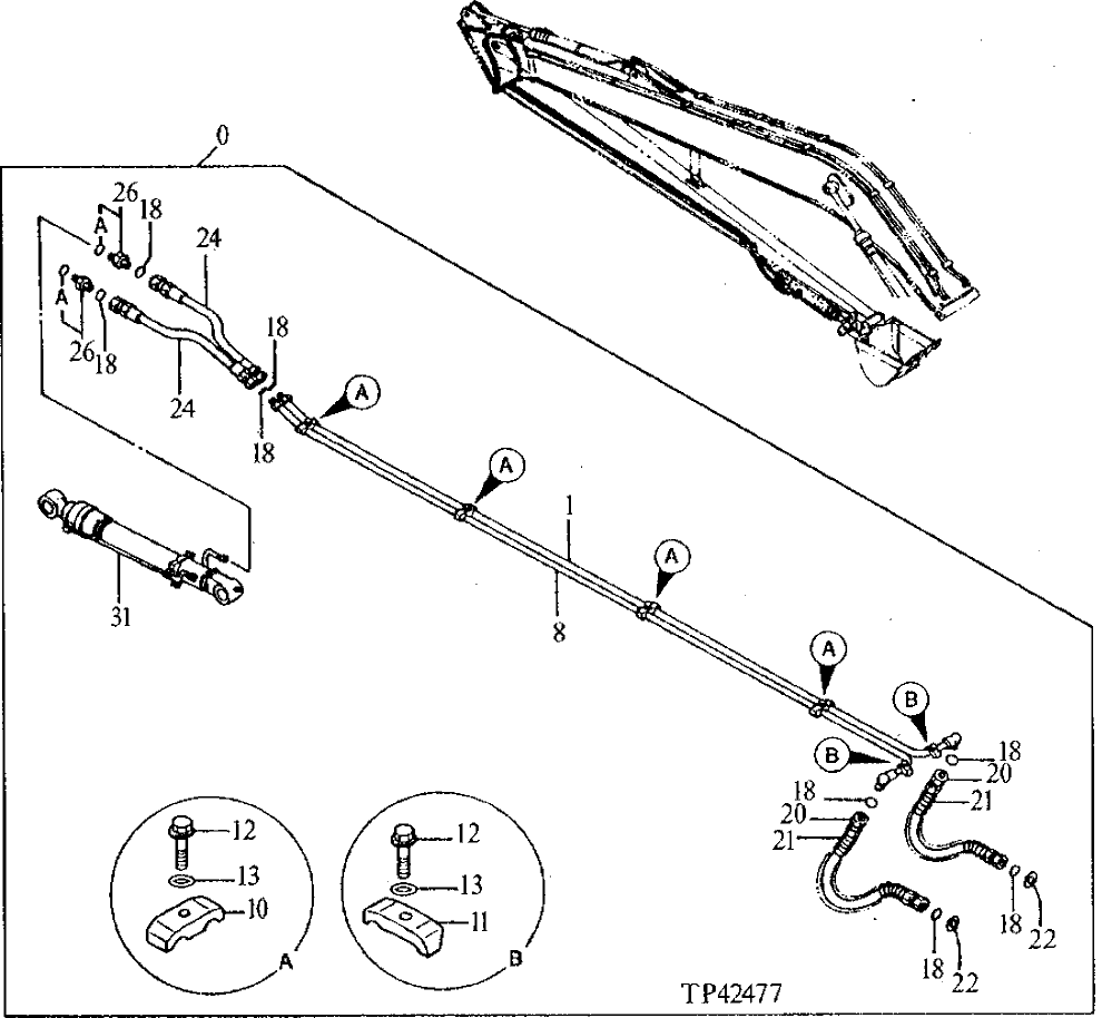 Схема запчастей John Deere 90ELC - 286 - SUPER LONG FRONT 3360 HYDRAULIC SYSTEM