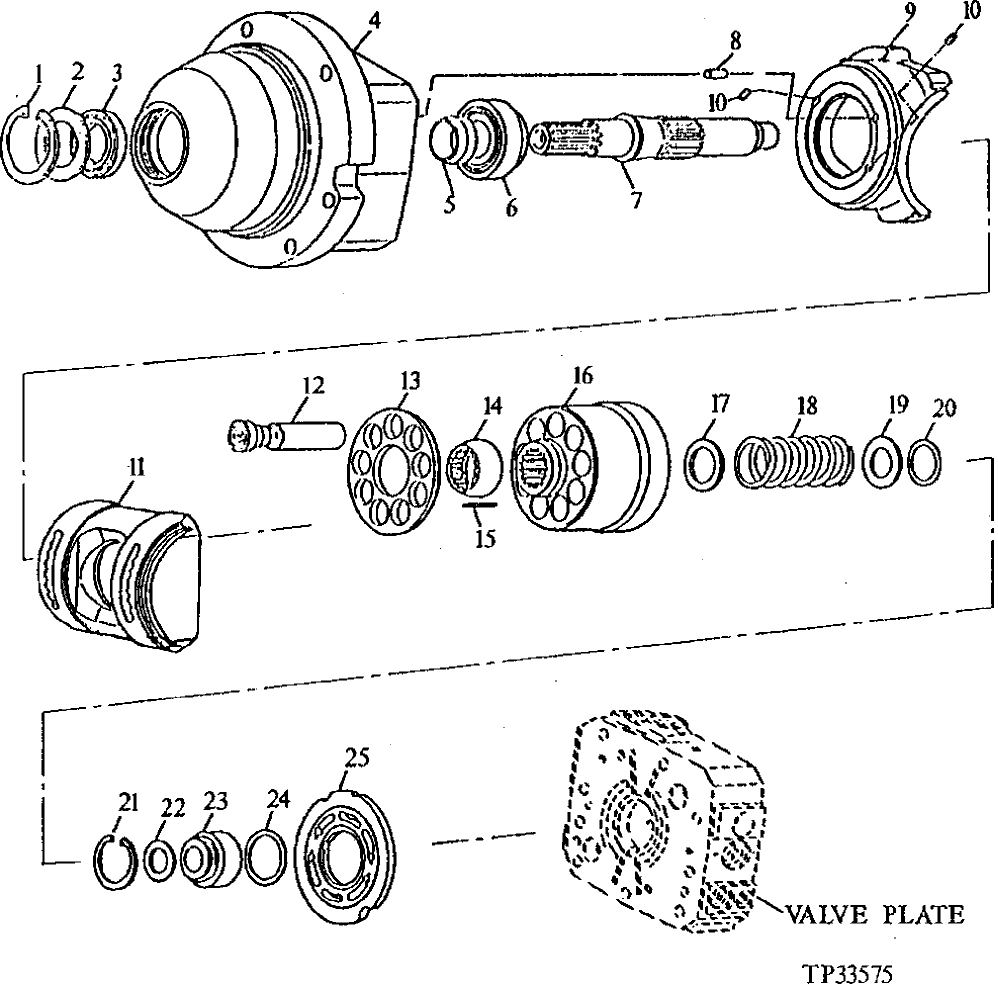 Схема запчастей John Deere 90ELC - 11 - PROPEL MOTOR HOUSING, DRIVE SHAFT AND CRADLE 0260 HYDRAULIC SYSTEM