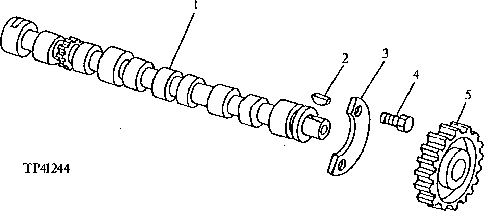 Схема запчастей John Deere 90ELC - 21 - Camshaft ( - 704568) 0402 Camshaft And Valve Actuating Means 6068TDW07, 6068TDW56 6068TDW07, 6068TDW56