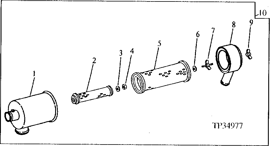 Схема запчастей John Deere 90ELC - 110 - Air Cleaner 0520 Intake System