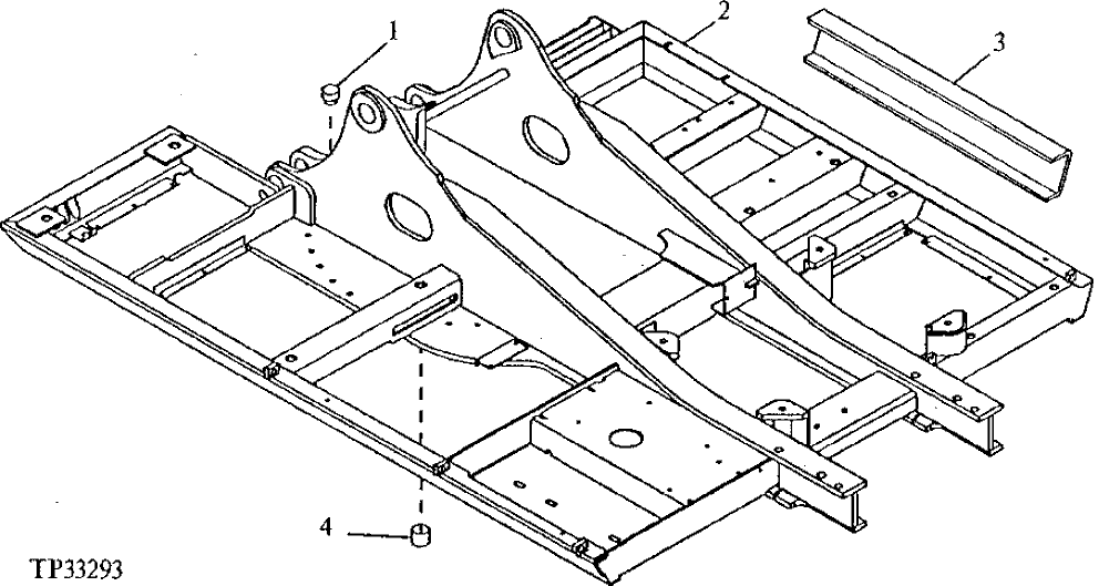 Схема запчастей John Deere 90ELC - 162 - Main Frame 1740 Frame Installation