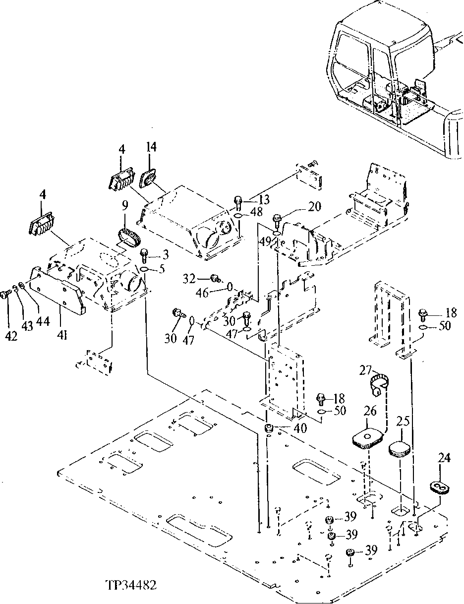 Схема запчастей John Deere 90ELC - 181 - Cab Floor Parts 1810 Operator Enclosure