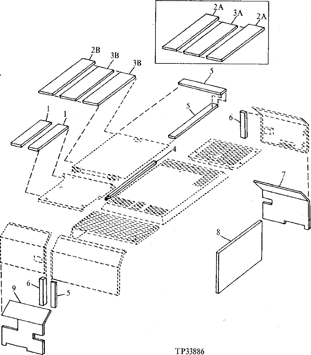 Схема запчастей John Deere 90ELC - 224 - ENGINE COVER, DOOR AND HOOD ISOLATORS 1910 Hood Or Engine Enclosure