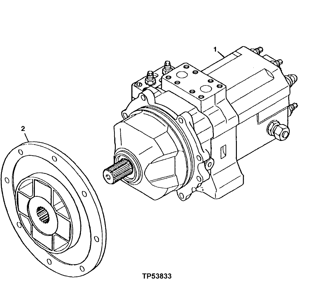 Схема запчастей John Deere 90ELC - 244 - Hydraulic Pump (559603 - ) 2160 HYDRAULIC SYSTEM