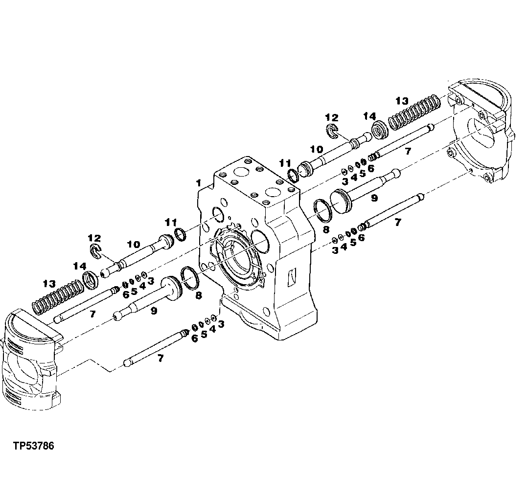 Схема запчастей John Deere 90ELC - 246 - HYDRAULIC PUMP VALVE PLATE (559603 - ) 2160 HYDRAULIC SYSTEM