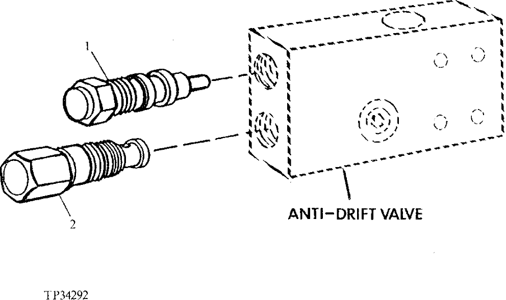 Схема запчастей John Deere 90ELC - 278 - Anti-Drift Valve 2160 HYDRAULIC SYSTEM