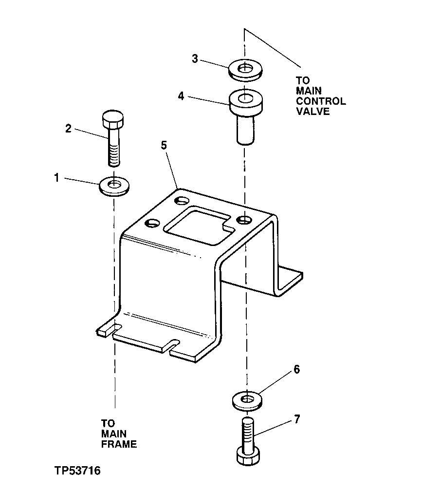 Схема запчастей John Deere 90ELC - 287 - MAIN HYDRAULIC CONTROL VALVE MOUNTING (556936 - ) 2160 HYDRAULIC SYSTEM