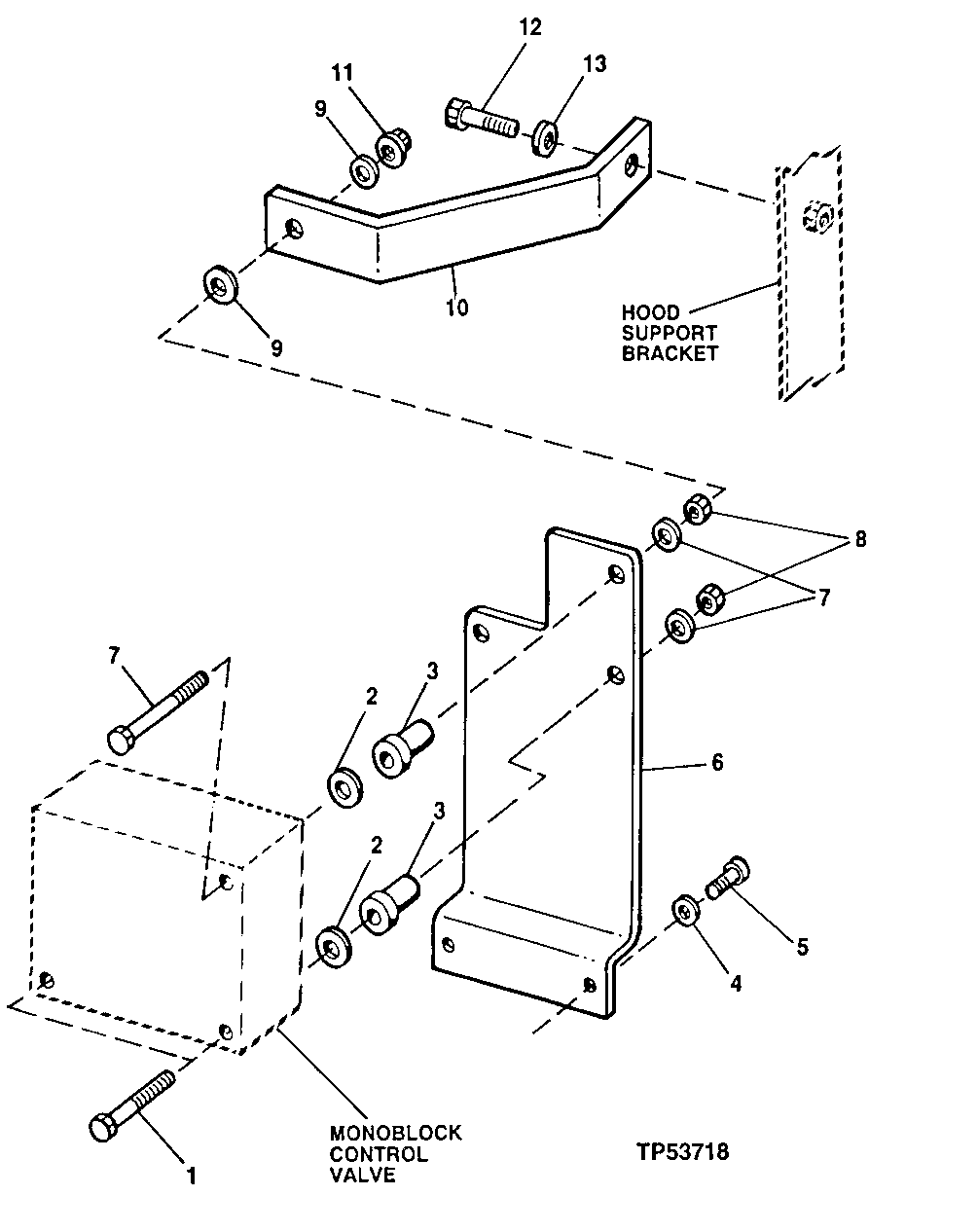 Схема запчастей John Deere 90ELC - 290 - MONOBLOCK CONTROL VALVE MOUNTING (556936 - ) 2160 HYDRAULIC SYSTEM